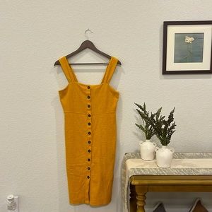 Mustard Madewell midi dress